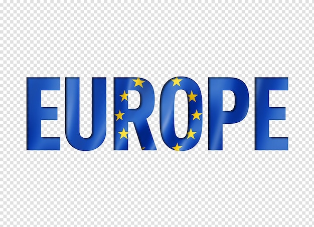 European union flag text font