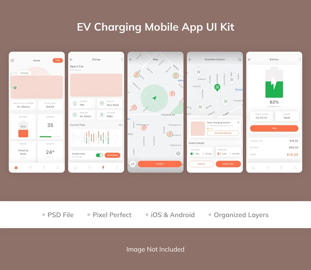 EV Charging Mobile App UI Kit