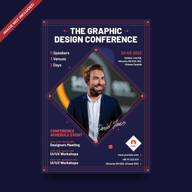 Event conference psd flyer template