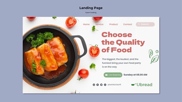 PSD event cooking landing page