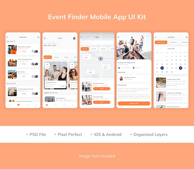 Event Finder Mobile App UI Kit