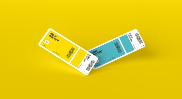 Event paper ticket mock-up