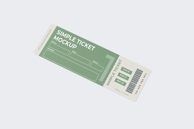 Event ticket mockup