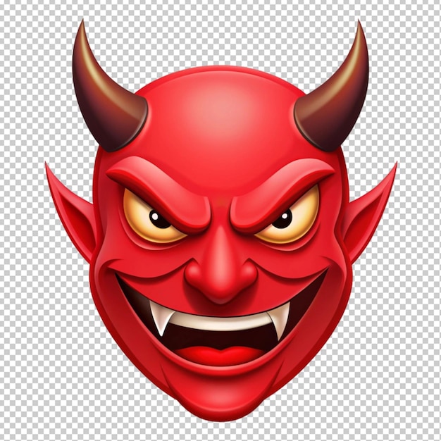 PSD evil emoji on transperent background