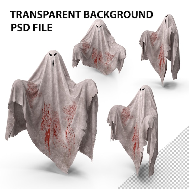 PSD evil ghost bedsheet png