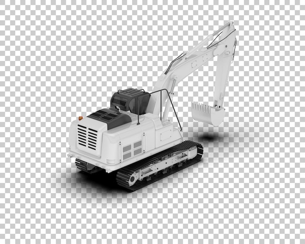 Excavator isolated on background 3d rendering illustration