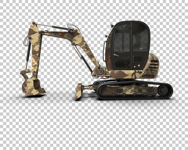 Excavator isolated on background 3d rendering illustration