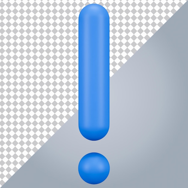 Exclamation mark 3d icon