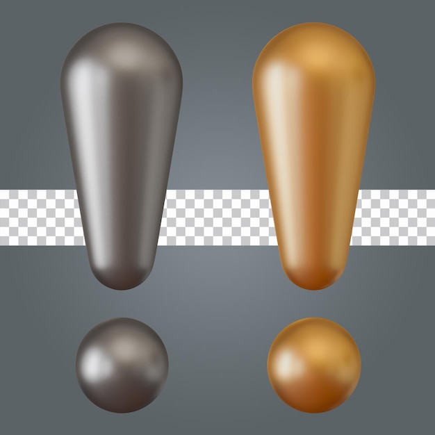 Exclamation mark 3d icon