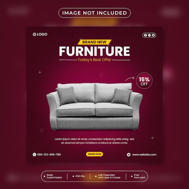 exclusive furniture product social media post banner