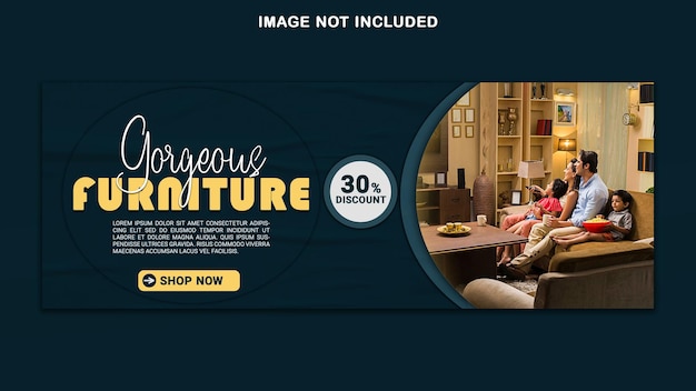 Exclusive Furniture social media promotion and banner post design template premium psd