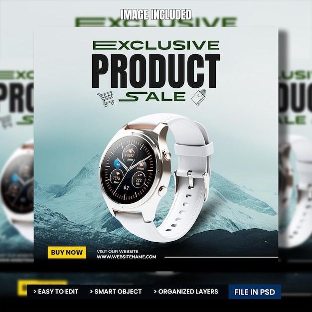 exclusive product sale social media banner template