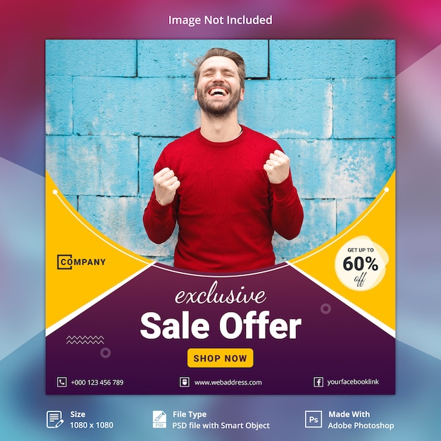 Exclusive Sale social Media Banner template