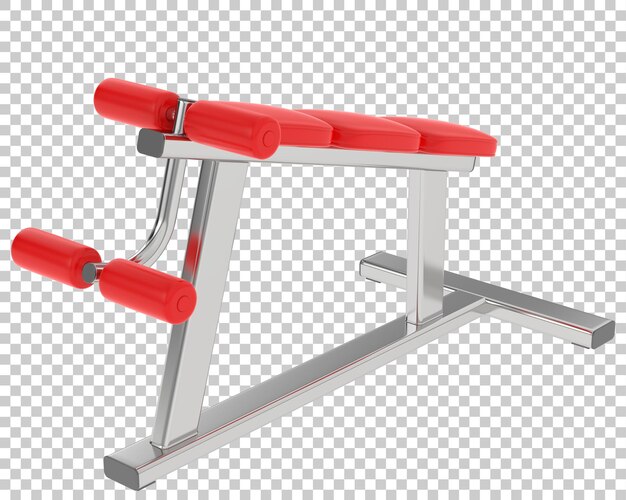 PSD exercise bench on transparent background 3d rendering illustration