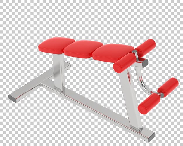 PSD exercise bench on transparent background 3d rendering illustration