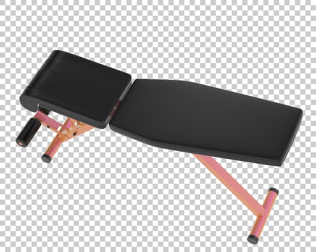 Exercise bench on transparent background 3d rendering illustration