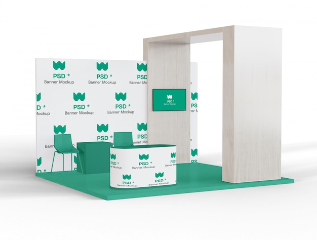 Exhibition and promotion stand mockup