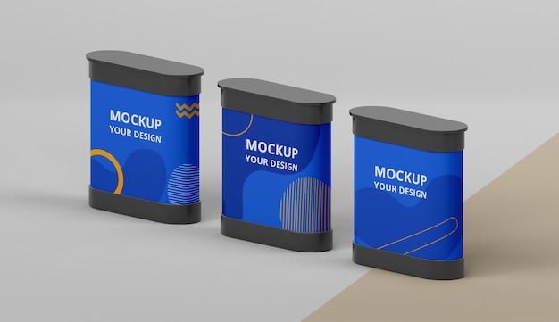 Exhibition stands mock-up assortment