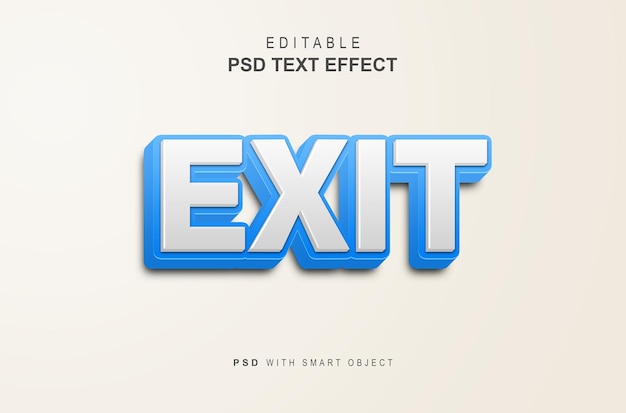 Exit Text Effect bold