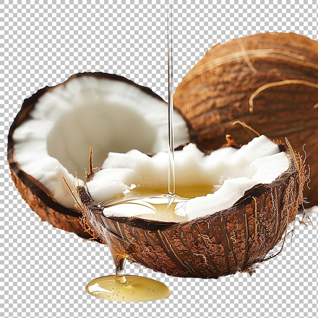 Exotic coconuts and splashes of milk isolated