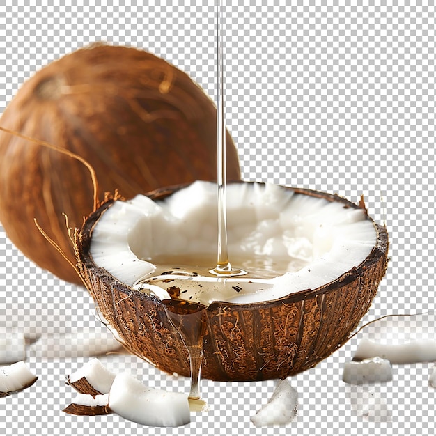 Exotic coconuts and splashes of milk isolated