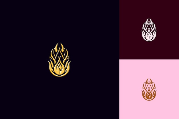 PSD exotic dragon fruit logo with a fiery design and a mythical creative and minimalist vector designs