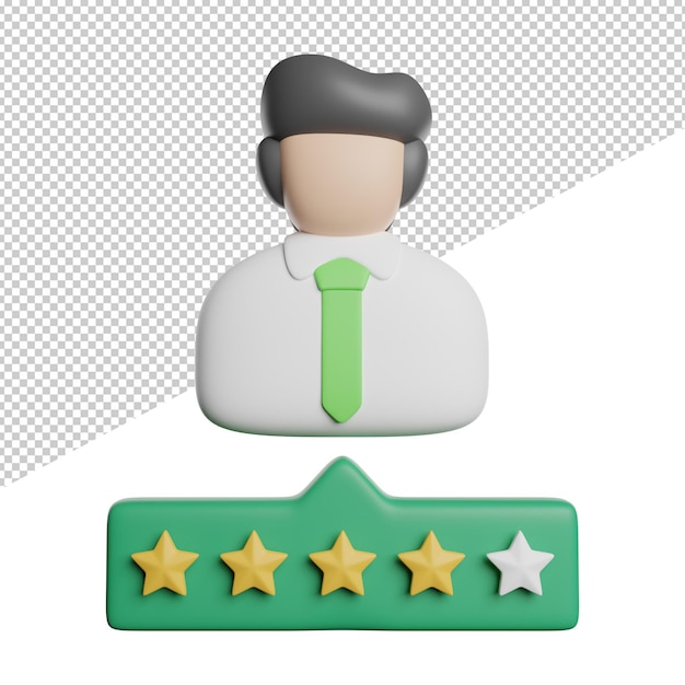 Experience Work Job front view 3d rendering icon illustration on transparent background