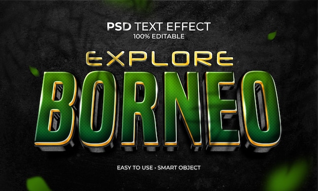 EXPLORE BORNEO TEXT EFFECT