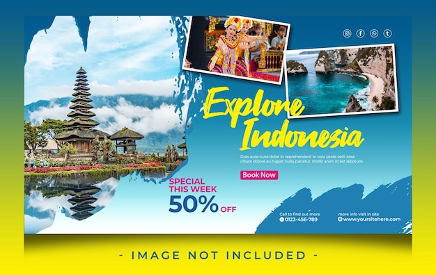 Explore indonesia for web banner