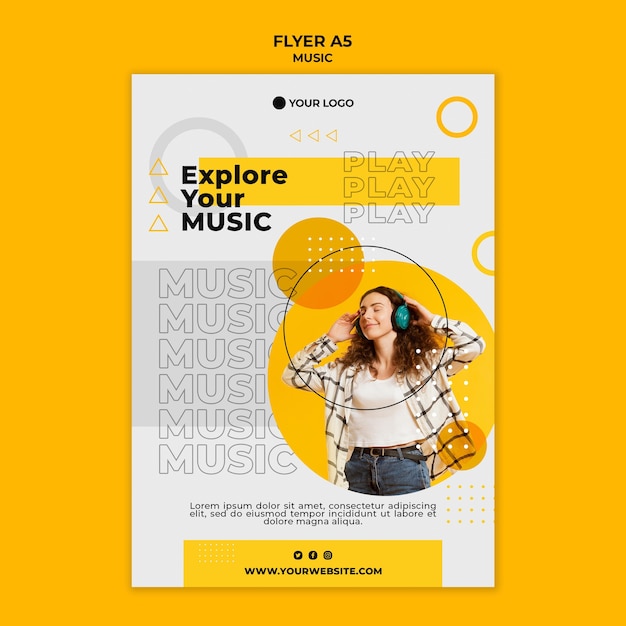 Explore your music flyer template