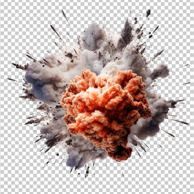 An explosion isolated on white background