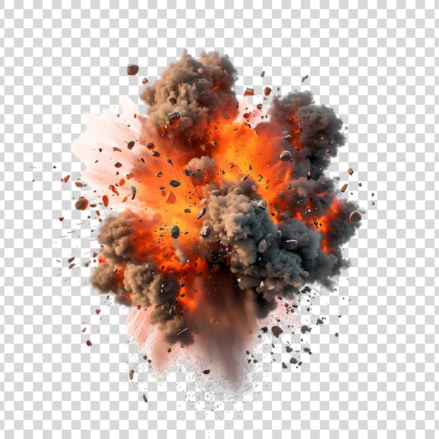 Explosion on a transparent background