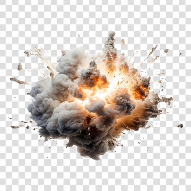 PSD explosive cloud with fiery burst