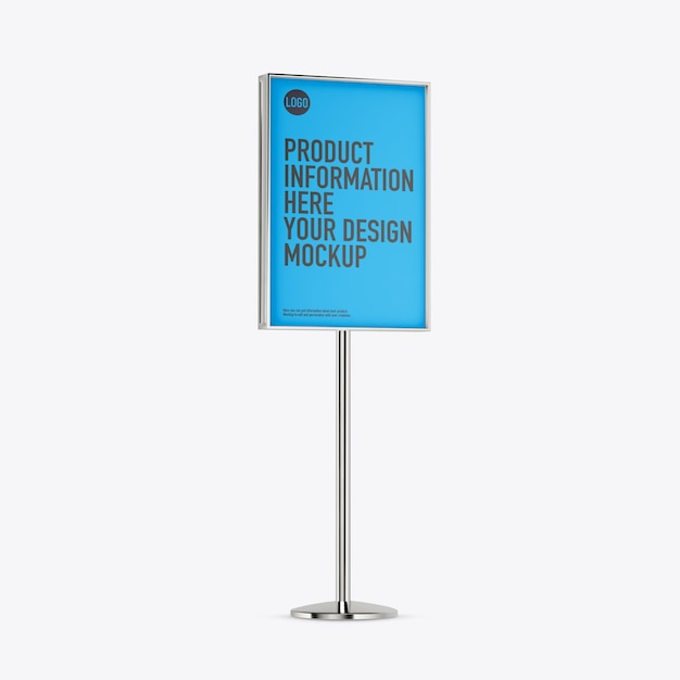 Exterior banner mockup on white space