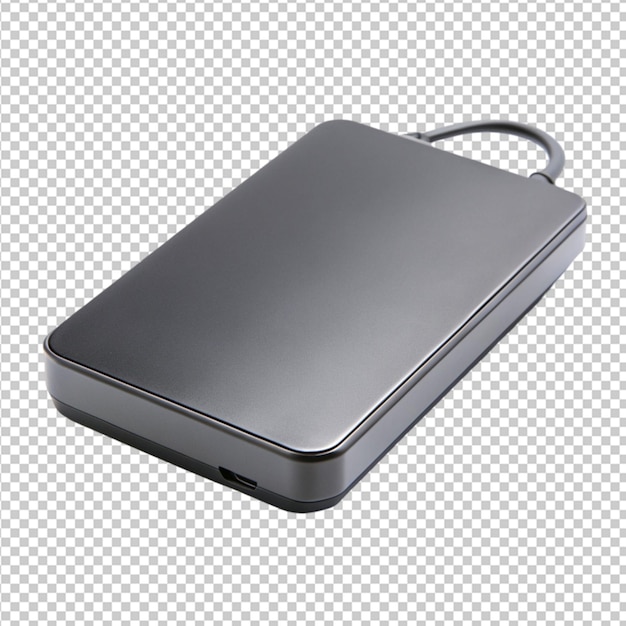 PSD external hard drive on transparent background