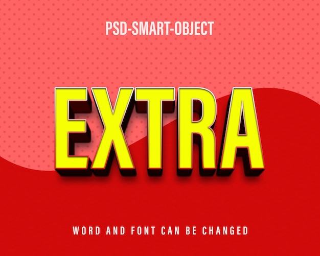 Extra 3d text effect