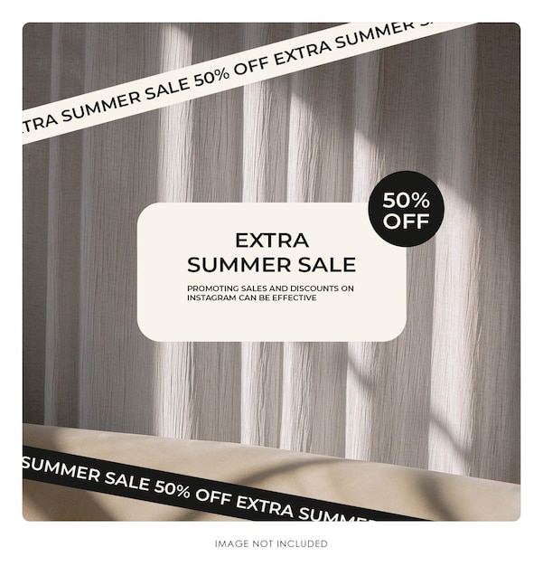 Extra summer sale promo social media post banner template