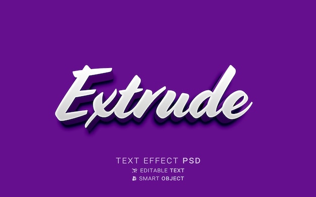 Extrude text effect