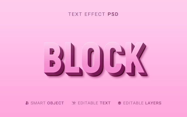 Extrusion style text effect