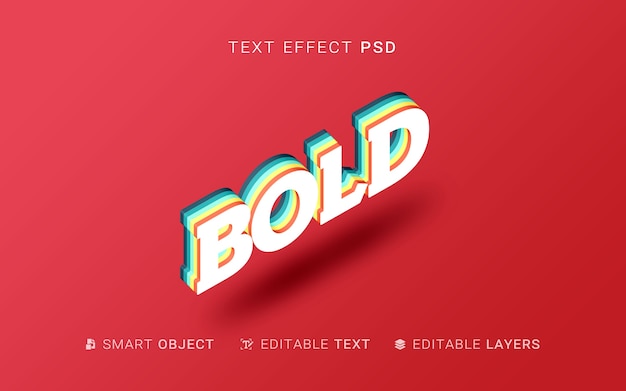 Extrusion style text effect