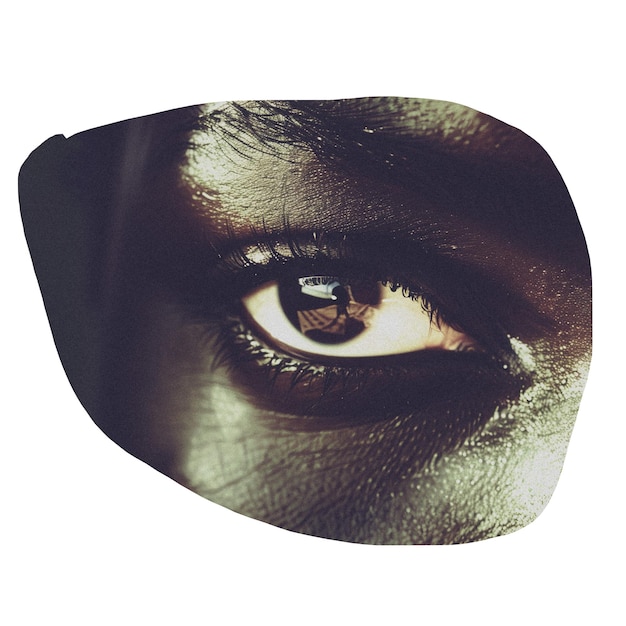 Eye of African woman cut out sticker