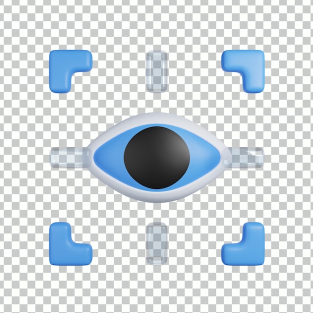 Eye Scanner 3D Illustration