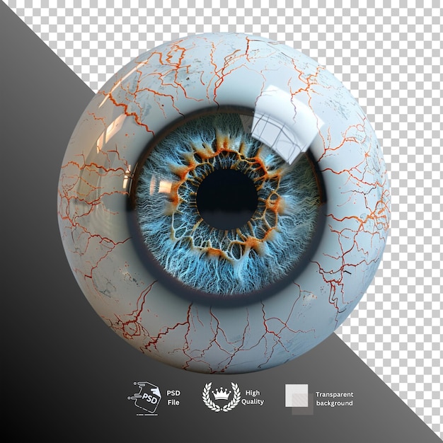 Eyeball isolated on transparent background