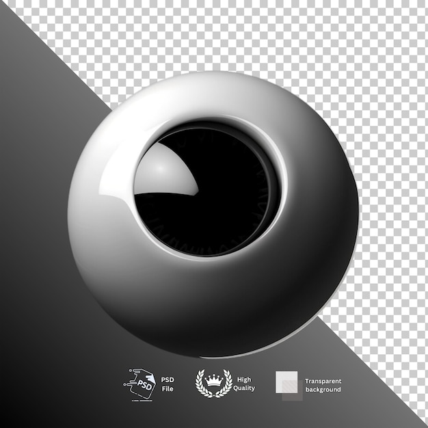 PSD eyeball isolated on transparent background