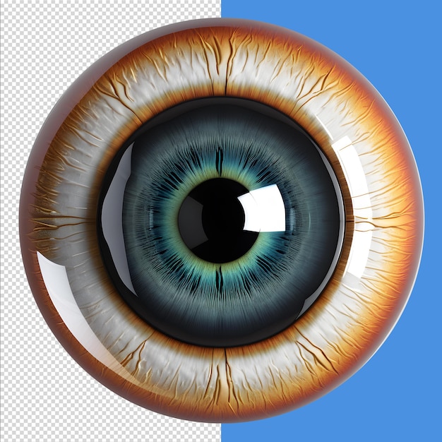 PSD eyeball medical illustration 3d rendering of human body