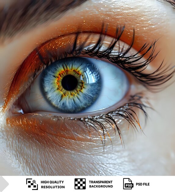 PSD eyecatching display promoting human rights awareness with closeup image of eye