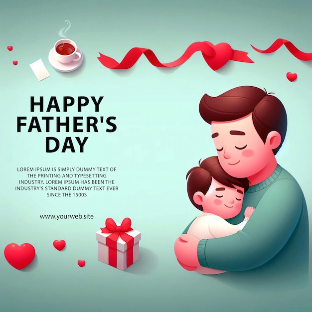 EyeCatching Fathers Day Social Media Background