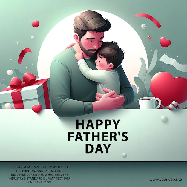 EyeCatching Fathers Day Social Media Background