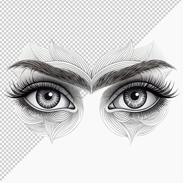 PSD eyes line art