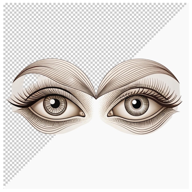 PSD eyes line art